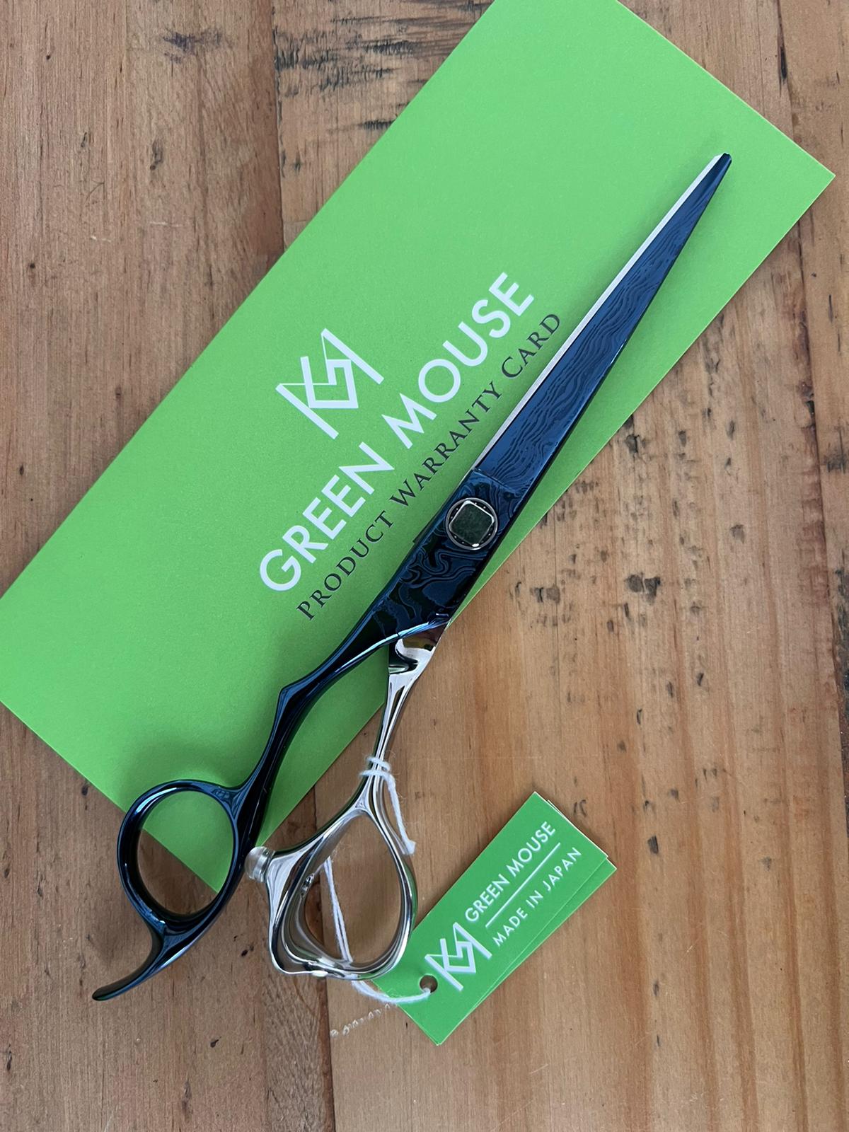 yoiscissors.co.uk Hairdressing Scissors Green Mouse Dama