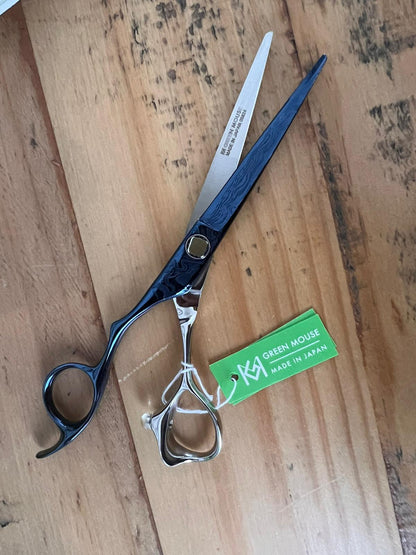 yoiscissors.co.uk Hairdressing Scissors Silver Blue / 6 / Left Green Mouse Dama