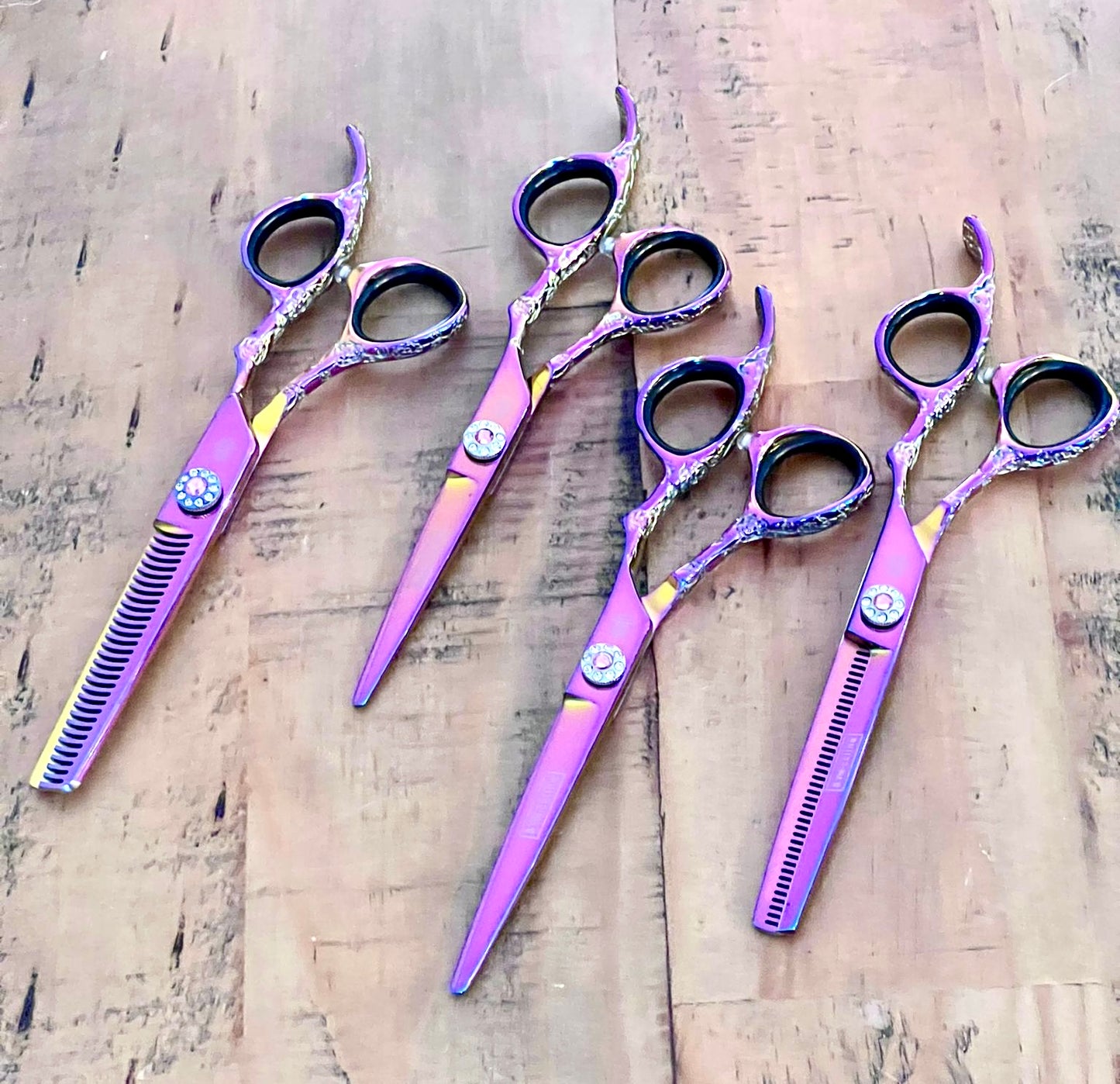 Purple tattoo Jewel scissor set 5.5 - 6 inch