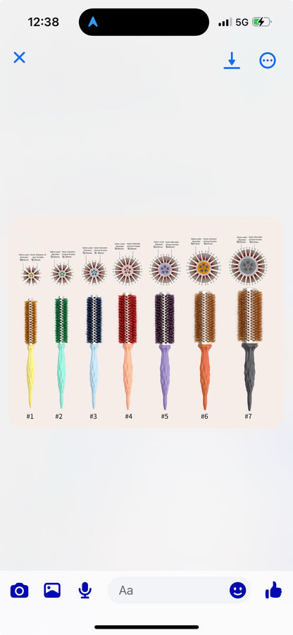Wooden handle round brushes