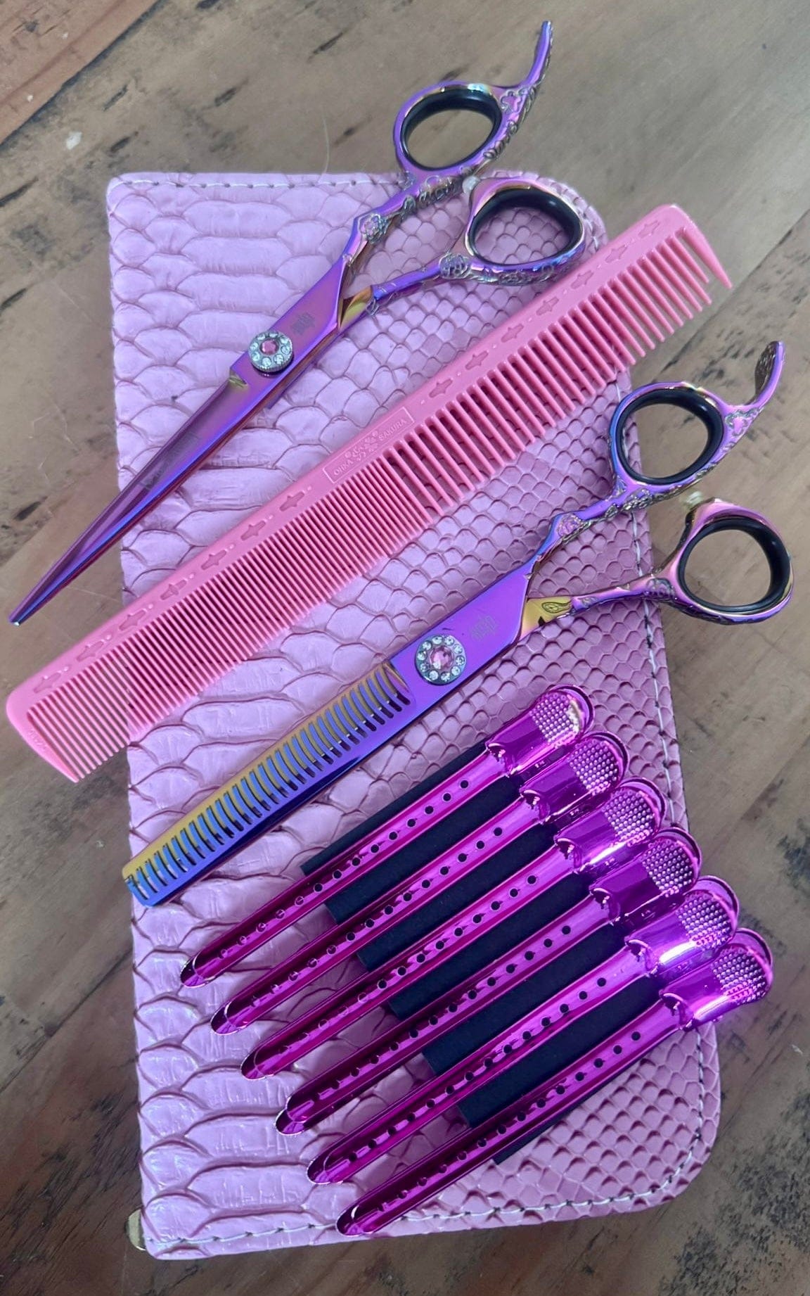 yoi Scissor Sets Purple tattoo Jewel scissor or  set 5.5 - 6 inch