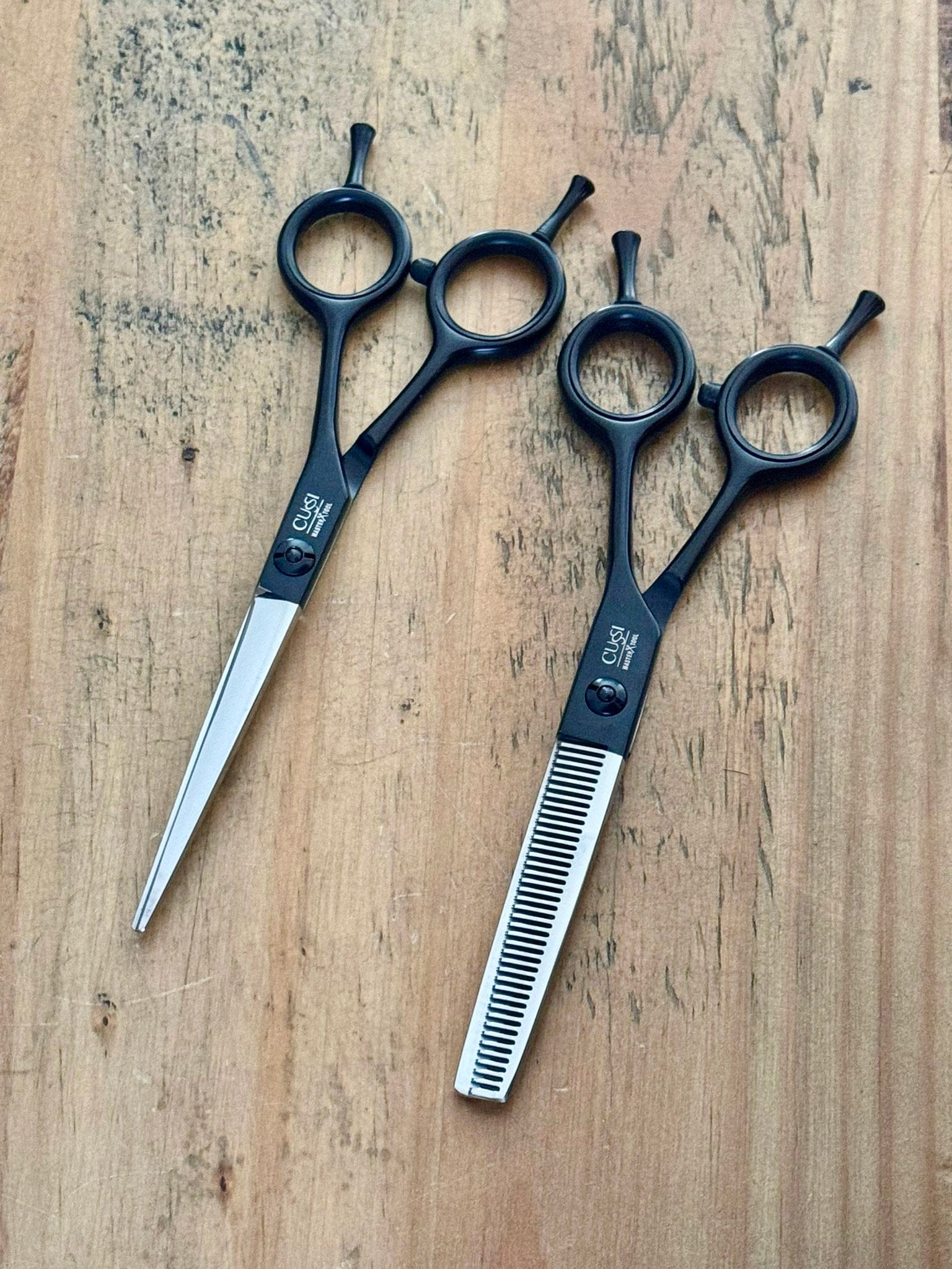 yoiscissors Hairdressing Scissors Cussi Silver Black