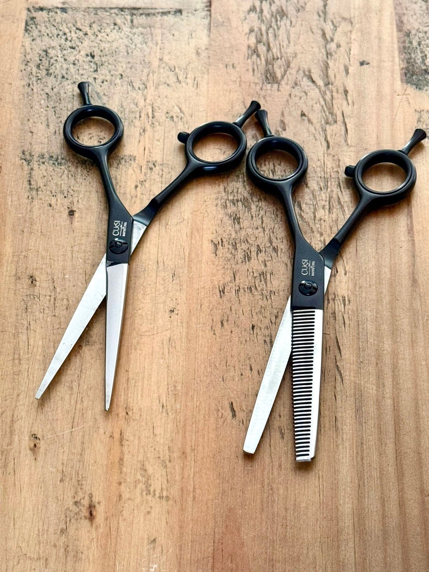 yoiscissors Hairdressing Scissors Cussi Silver Black