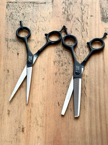 yoiscissors Hairdressing Scissors Cussi Silver Black