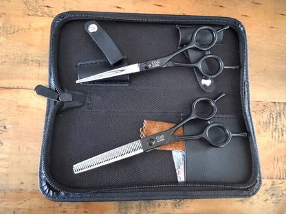 yoiscissors Hairdressing Scissors Cussi Silver Black