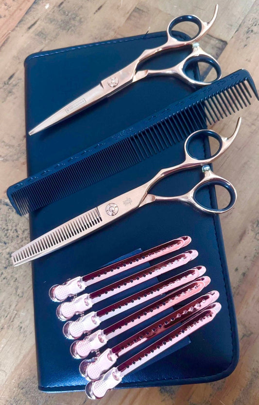 Yoiscissors Hairdressing Scissors Set 6” Yoi CX Rose Gold Scissor or Set
