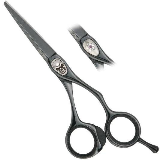 Joewell Hairdressing Scissors 5 / Black Joewell FX Pro Black Titanium Skull