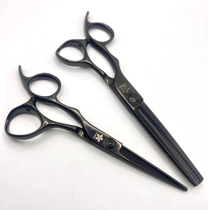 ohka Scissors OHKA Black Gloss texturisers Left Handed