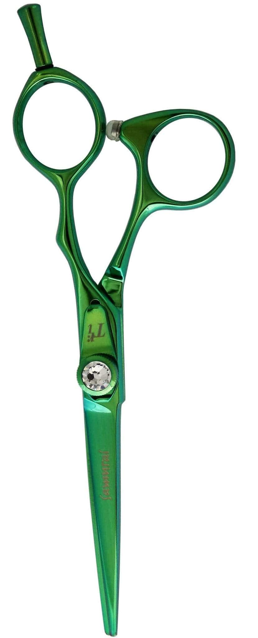 tri Hairdressing Scissors 5 / Green Samurai Titanium
