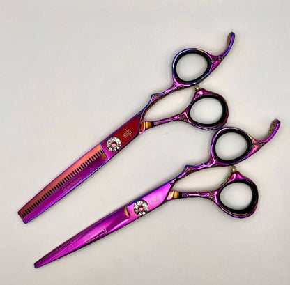 yoi Scissor Sets Purple tattoo Jewel scissor set 5.5 - 6 inch