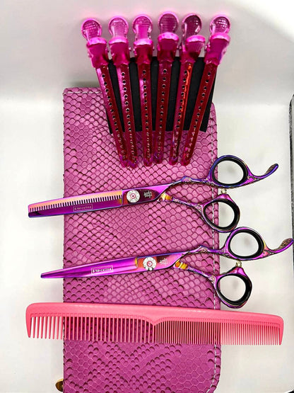 yoi Scissor Sets Purple tattoo Jewel scissor set 5.5 - 6 inch