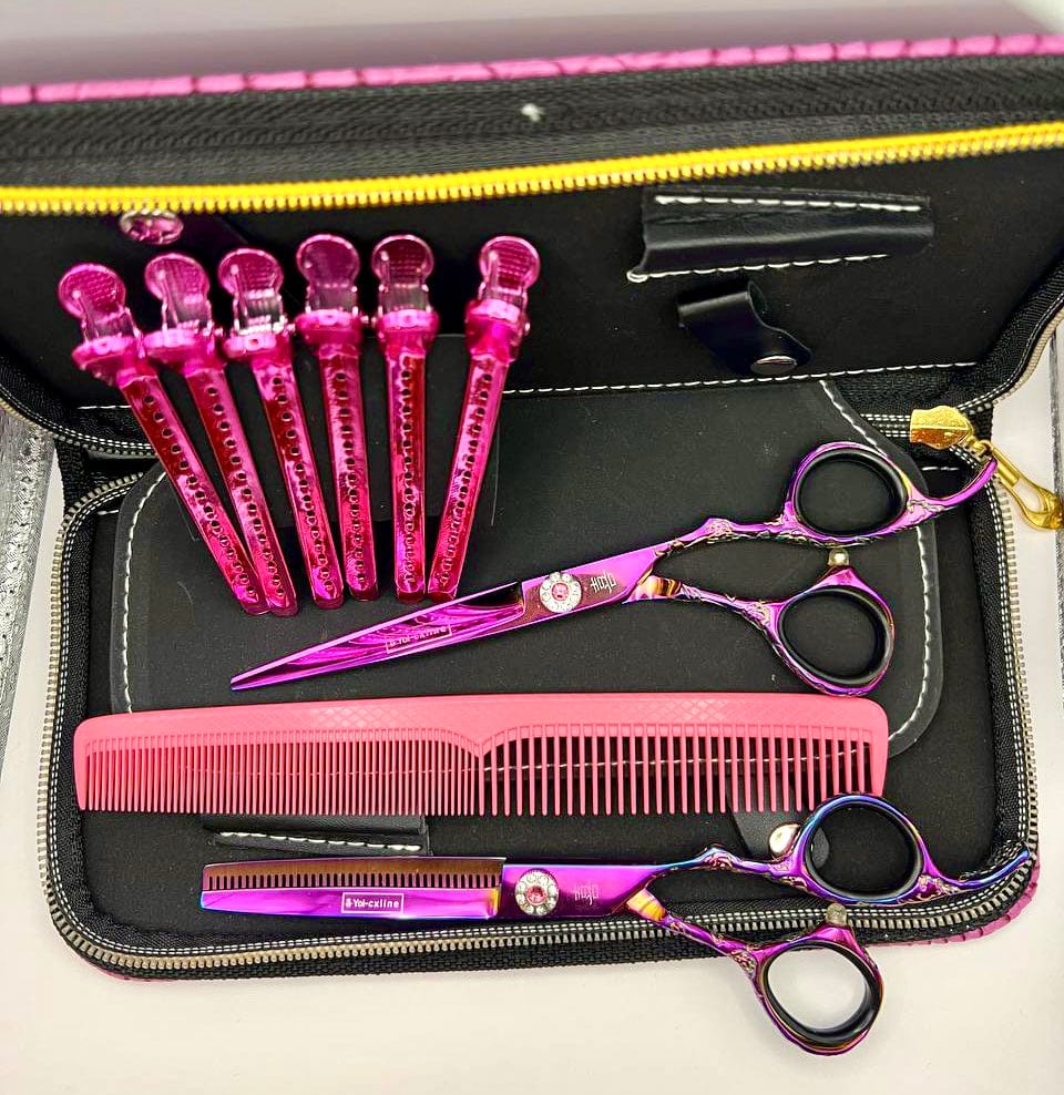yoi Scissor Sets Purple tattoo Jewel scissor set 5.5 - 6 inch