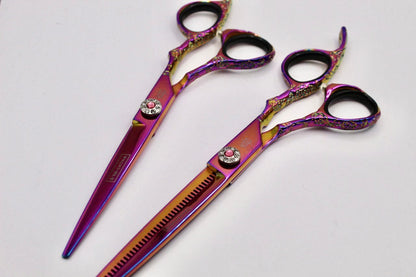 yoi Scissor Sets Purple tattoo Jewel scissor set 5.5 - 6 inch