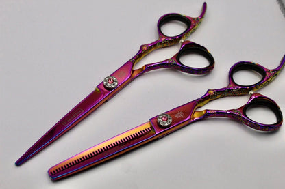 yoi Scissor Sets Purple tattoo Jewel scissor set 5.5 - 6 inch