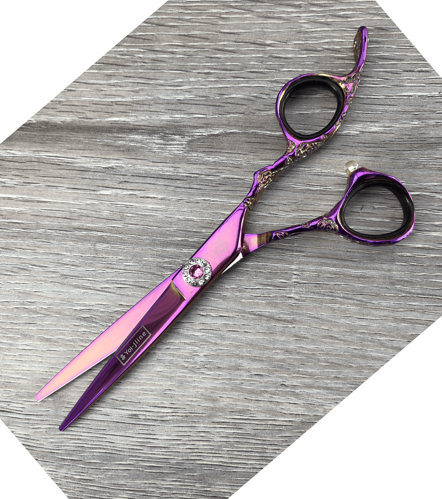 yoi Scissor Sets 5.5 Purple tattoo Jewel texturizing scissor