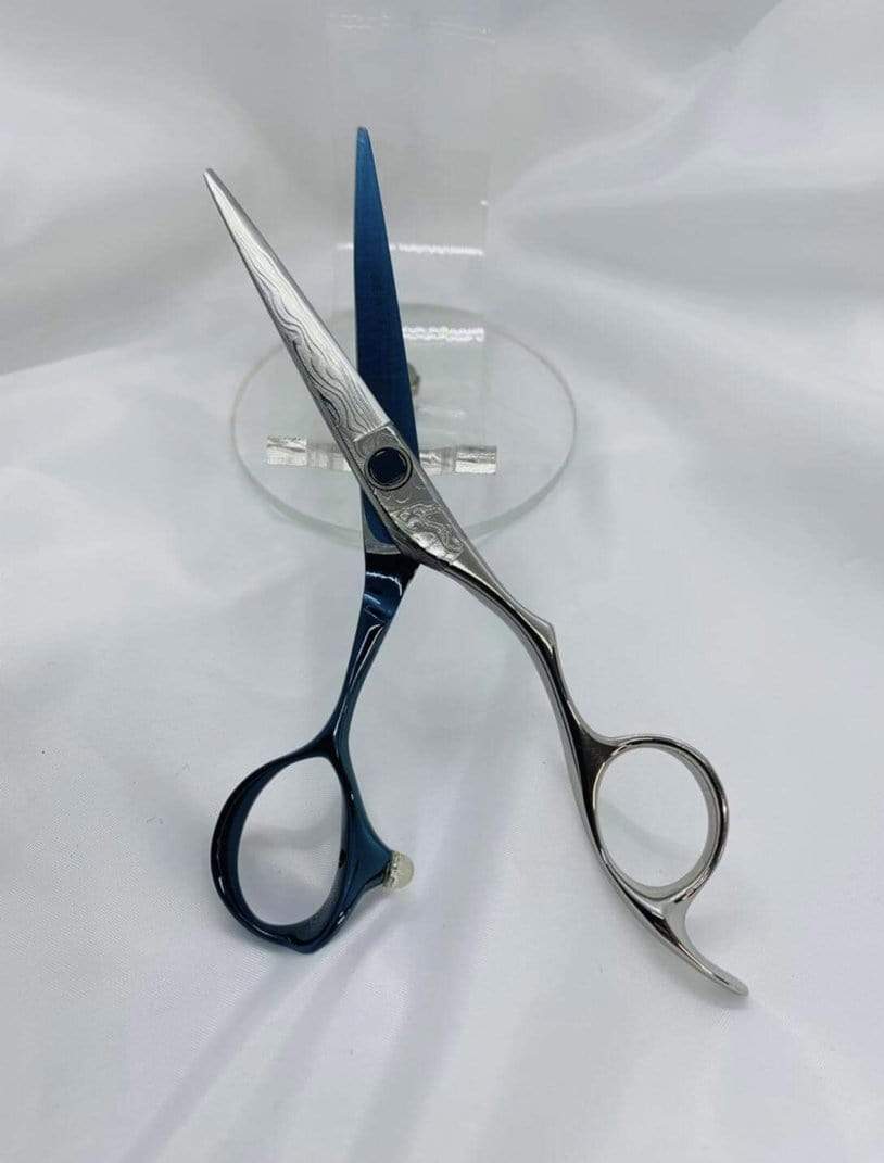 yoiscissors.co.uk Hairdressing Scissors Silver Blue / 5.25 / Right Green Mouse Dama 525