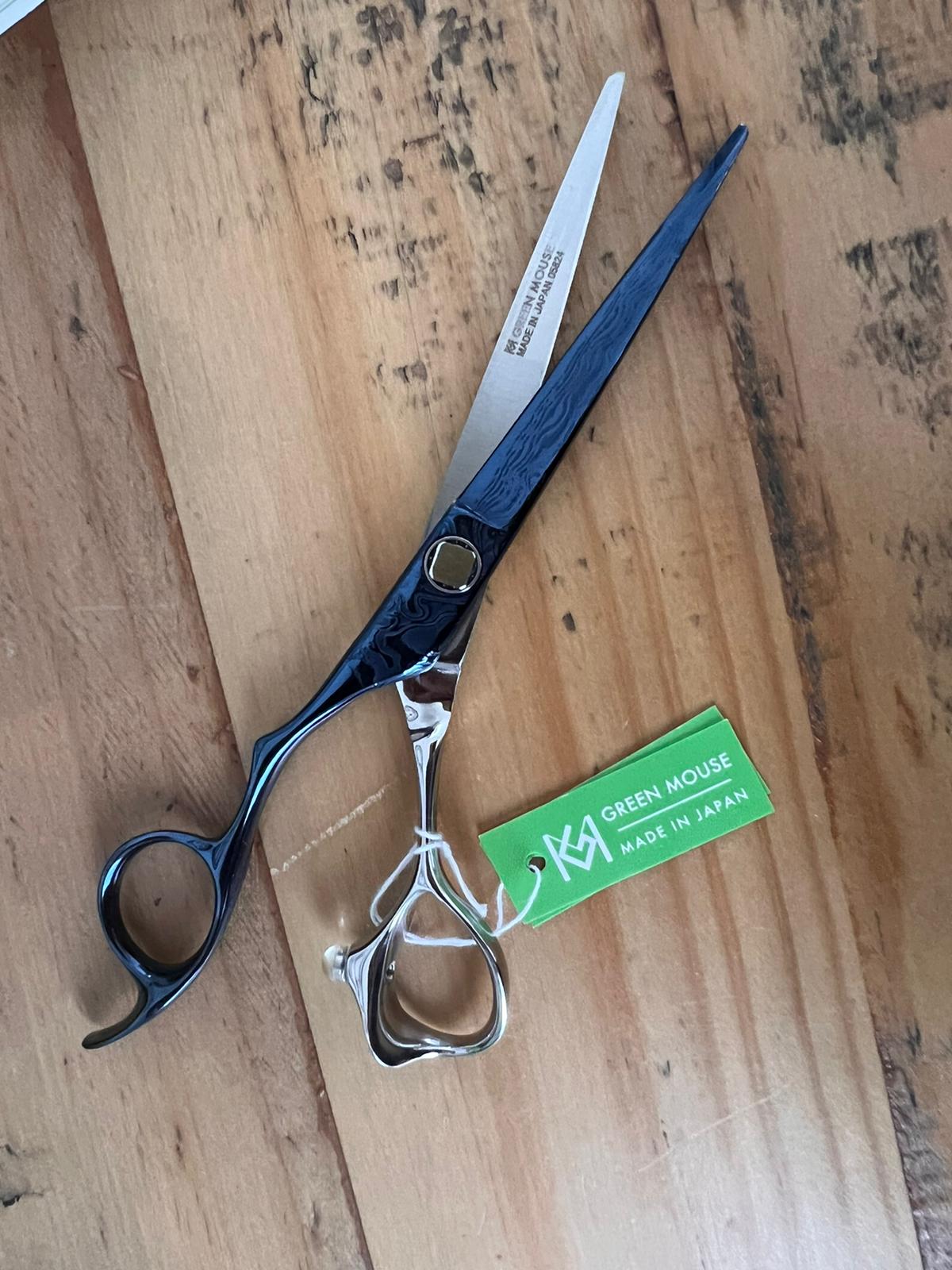 yoiscissors.co.uk Hairdressing Scissors Silver Blue / 6 / Left Green Mouse Dama
